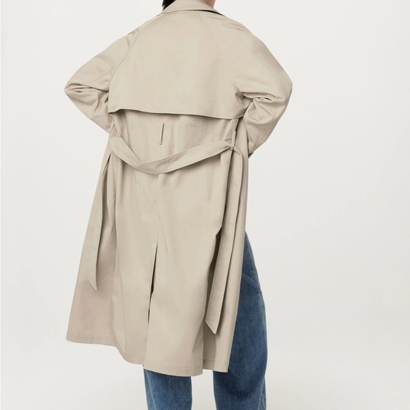 NWT Frank & Oak The Long Trench Coat in Light Beige - Picture 6 of 8